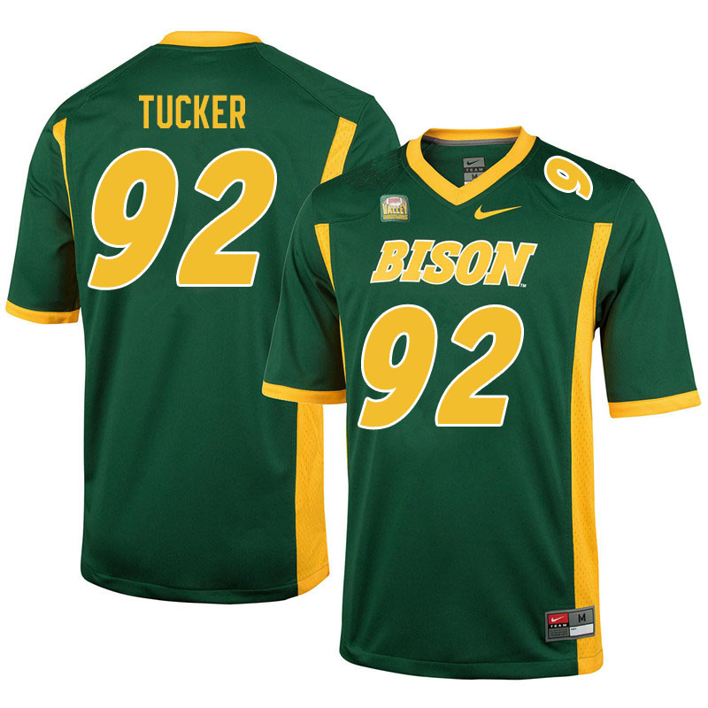 Men #92 Lane Tucker North Dakota State Bison College Football Jerseys Sale-Green